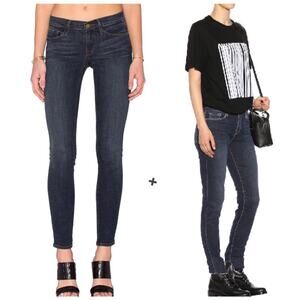 Frame Le Skinny De Jeanne Mid Rise Dark Wash Skinny Jeans Size 26 Y2K 90s